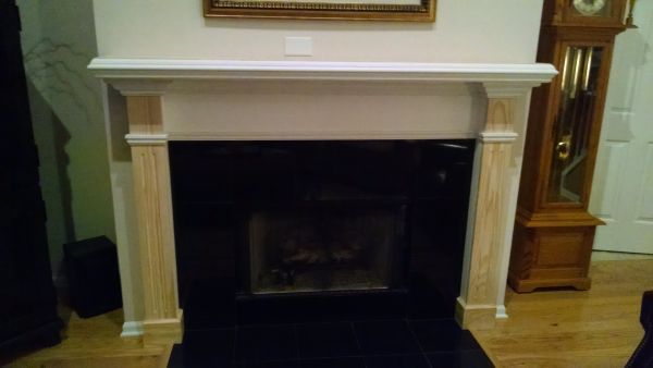 Custom fireplace mantle
