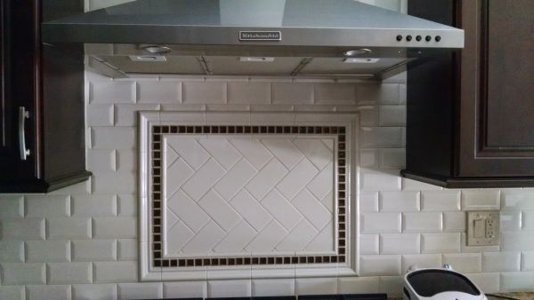 Custom stove backsplash